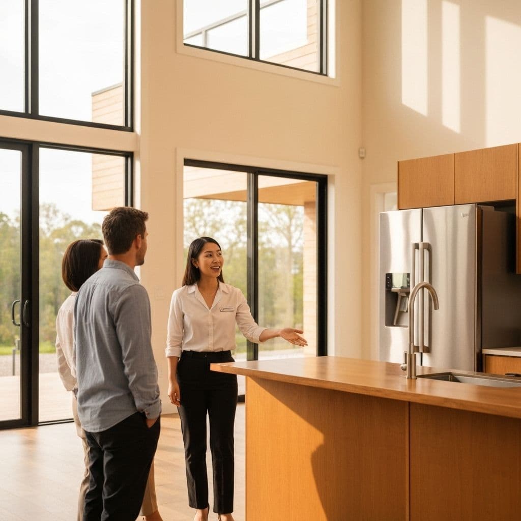 Full-service makelaar aan het werk