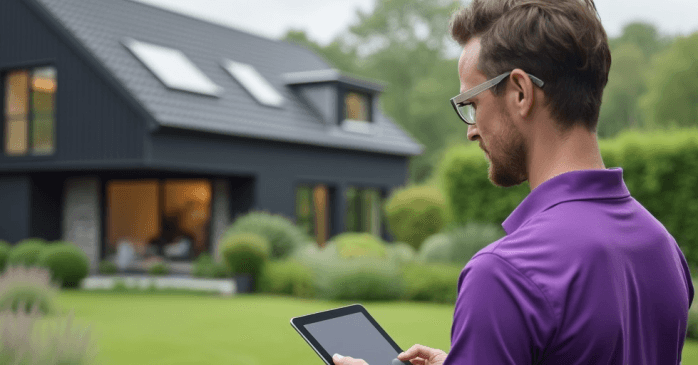 Specialist bezig met energielabel opstellen